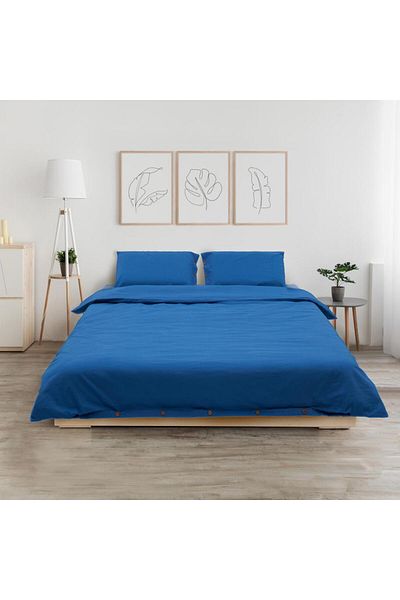 Heinner Heinner Home bed linen for 2 people, 100% cotton, blue, 3 pieces