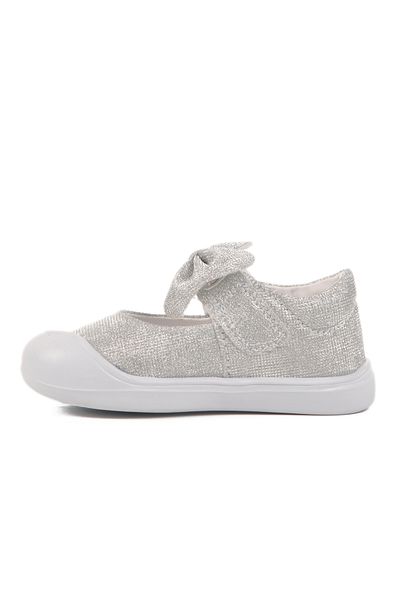 AYAKMOD Silver Velcro Orthopedic Baby Girl Shoes 25t100 İa
