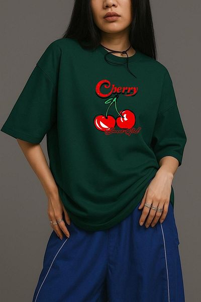 BENROMA 1 προϊόν είναι δώρο για αγορές 6 και άνω Cherry Sweat Gil Oversize T-shirt