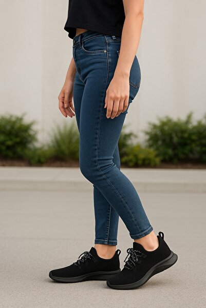 İncim Crne mrežaste letnje udobne svakodnevne ženske sportske cipele Patike