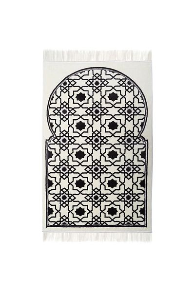 MANASEK Prayermat - White & Grey