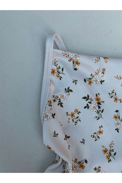 Thebellobambinoo Girl's Swimsuit Minimal Flower