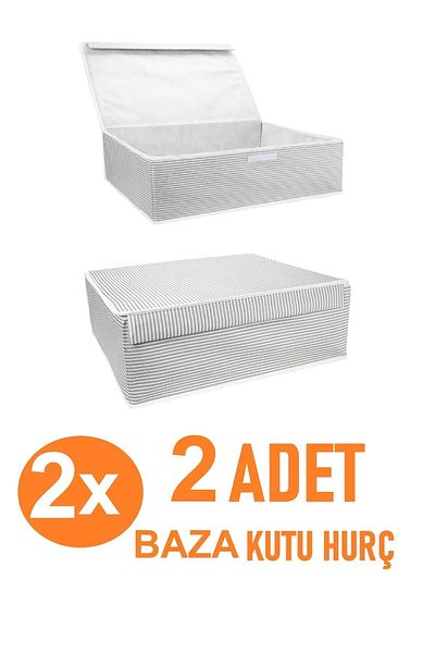 Enuverbi 2 Pieces Box Storage Box and under Bed Compatible Clothes Pillow Storage Organizer Storage Box 50X40X19