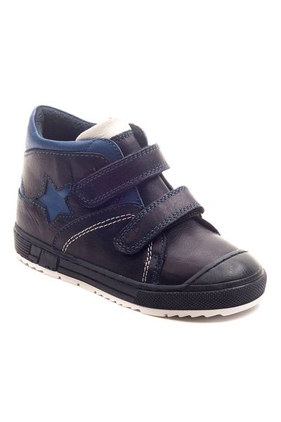 mnpc Boy's Navy Blue Leather Orthopedic Supported Παιδικές Μπότες
