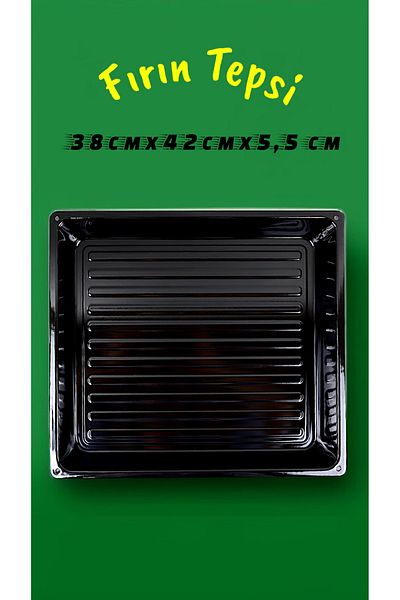 İnci Emaye 38X42X5.5 No Enamel Oven Tray Rectangular Tray 38 cm