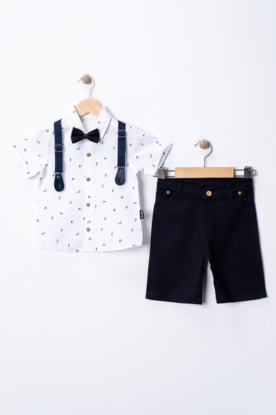 tinytrends Erkek Bebek&Çocuk Fish Yazlık Bayramlık Salopet Takım Elbise