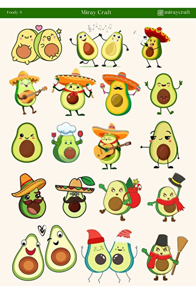 MirayDesign STICKER TEMATICĂ CU MÂNCĂ 12*17CM (1 FOARTE)