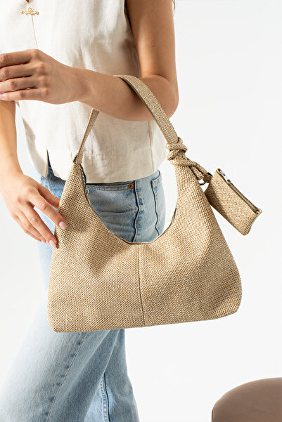 Valu Accessorize Bella Wicker Look Women's Shoulder and Shoulder Bag with Wal...