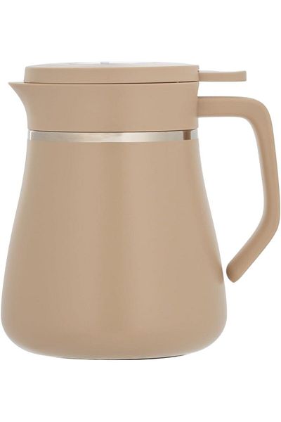 ALSAIF Coffee And Tea Vaccum Flask Steel In Brown / Leak-proof And Keeps Drinks Hot 1 Liter