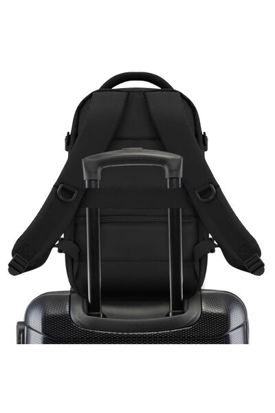 zagatto Σακίδιο πλάτης ταξιδιού, μαύρο, χειραποσκευή καμπίνας, 40x20x15 cm, Wizz Air/ Ryanair, 10kg, ZG950