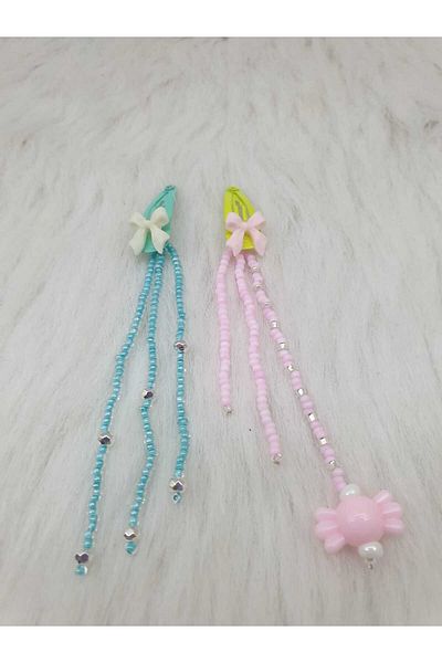 HAPPY HANDMADE 2Pcs Tiny Baby Buckle/Hair Bead/Hair Earring/Baby Gift