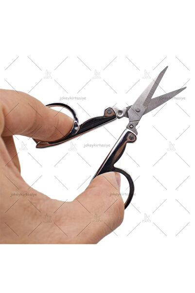 JokeyKırtasiye سفر من النوع STEEL قابل للطي ✂ مقص (مفتوح 12 سم مغلق 5 سم)