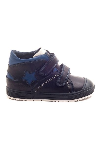mnpc Boy's Navy Blue Leather Orthopedic Supported Παιδικές Μπότες