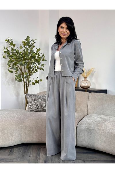 RAMONA BADESCU EXCLUSIVE Elegant Striped Set – Loose Fit, Flowy Material