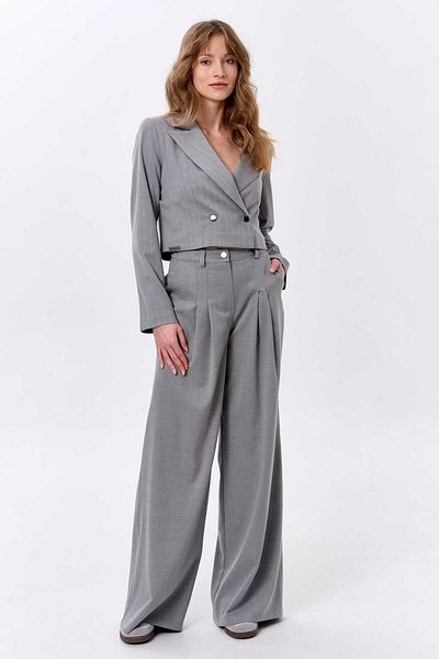 Blue Shadow Women's Lagos Tennis Jacket / Light Grey