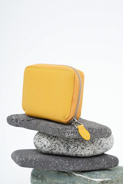 Deri Company Women's Leather Wallet Yellow 213513