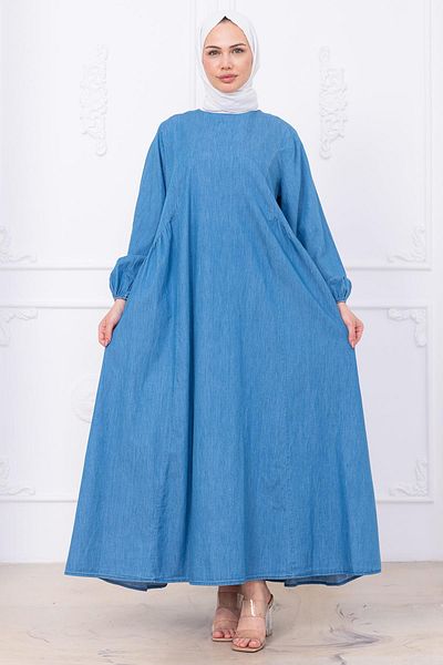 hafsamina Eva Denim Dress Hm2751 Light Blue