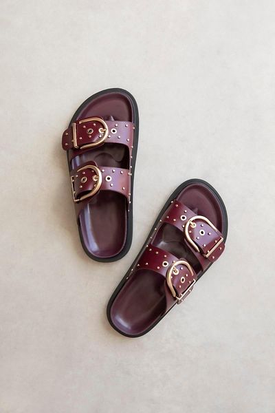 STRASWANS Papuci de damă Pella Drop Detail Daily Comfort Roșu Claret