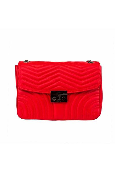 Toro Nero Calypso red genuine leather women's bag