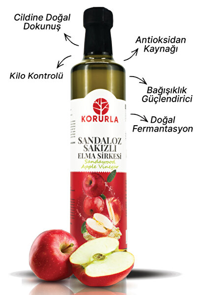 Korurla Sandaloz Sakızlı Elma Sirkesi Doğal Fermantasyon Sandalwood Apple Vin...
