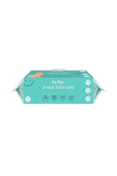 Baby Works 100% biodegradable dry cloth napkins, 100 pieces