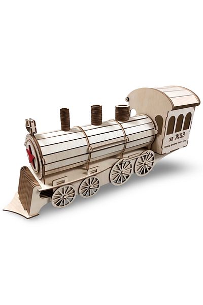 ALGWOOD 149 Pieces Wooden Steam Train Model |   DIY Train Model |   3D Hobby Model Set