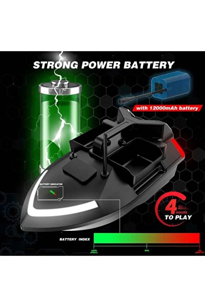 iUni Loď Nadit a Momit U80, 3 lahve, 2 kg, 500 m, 12000 mAh, 10 km/h, dálkové ovládání 2,4 GHz