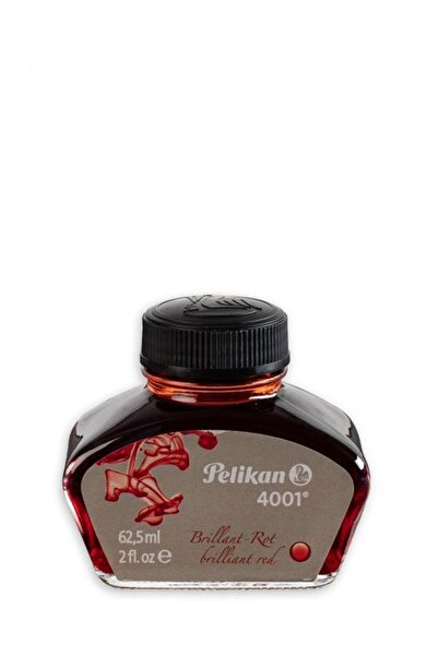 Pelikan 4001 Brilliant Kırmızı Şişe Mürekkep 62,5 ml