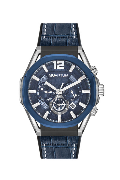 Quantum QUANTUM Men's Multi Function Dark Blue Dial Watch - PWG970.699