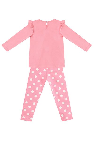 Denokids Kuzucuk Rosa Tunika-Strumpfhosen-Set für Mädchen
