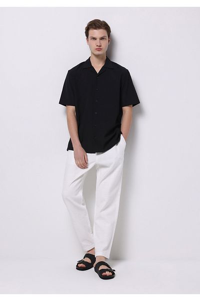 Colin's Regular Fit Mid Waist Long Leg Men's White Trousers