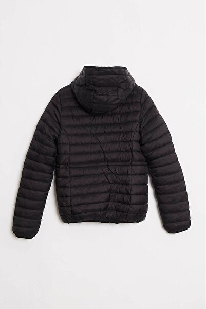 Robin ROBİN Women's Plush Inflatable Short Coat Suitable for Double-Sided Use