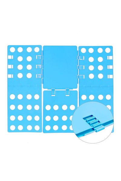 Relaxdays Board-type device for packing and folding clothes, blue, for T-shirts, 0.5 x 57 x 68 cm, RelaxDays