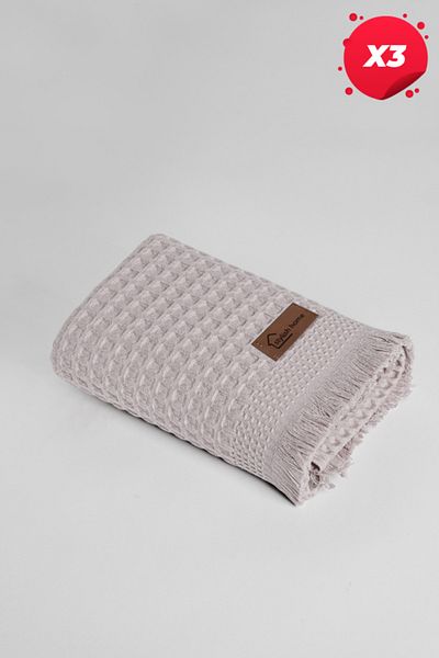 Stylish Home X3 - COTTON WAFFLE TOWEL - 50 x 90-BEIGE