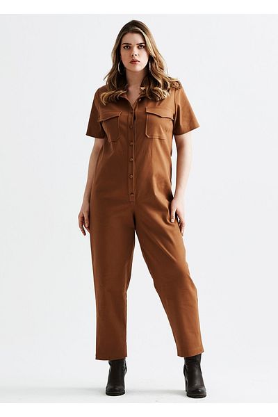 EVEN plus size Orange Plus Size Jumpsuit