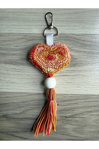 AKBAŞ DESİGN سلسلة مفاتيح على شكل قلب رخامي 1 قطعة