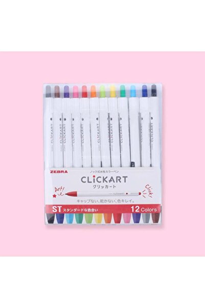 Zebra Clickart Retractable Sign 12'li Kalem Seti 0.6 mm ST
