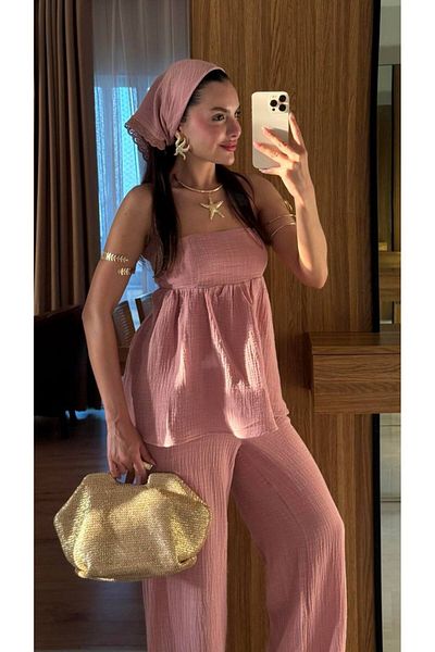 My Blog Pink Bandana 100% Cotton Muslin Set - 30377