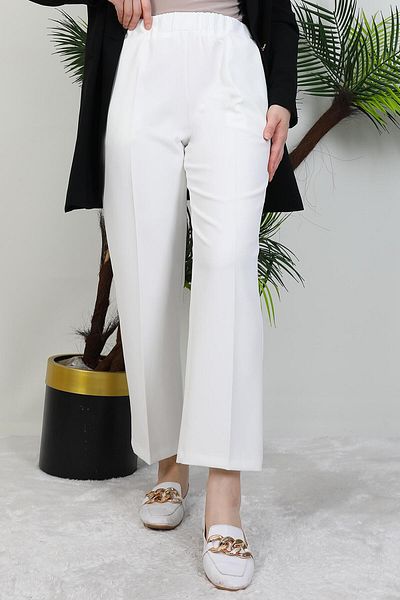 GİYZAMİLA Classic Trousers White