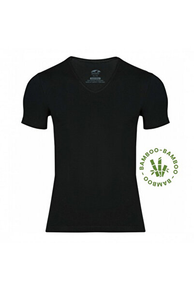 Şahin Men's 96% Bamboo Short Sleeve V-Neck Bodysuit 10028