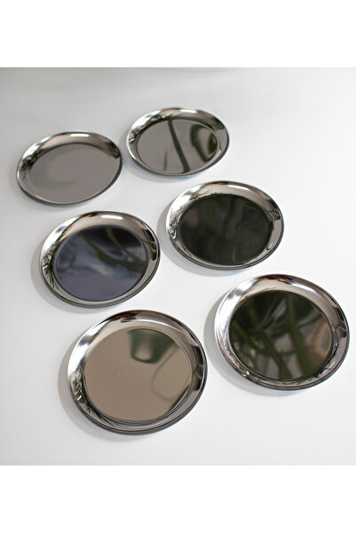 Moon Dizayn METAL SUNUM İKRAM TATLI TABAĞI 6'LI SET