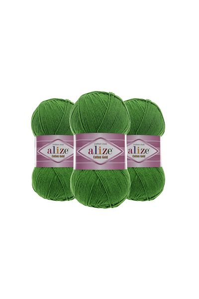 Alize Cotton Gold Cotton Knitting Yarn Amigurumi Yarn 126 3 Pieces