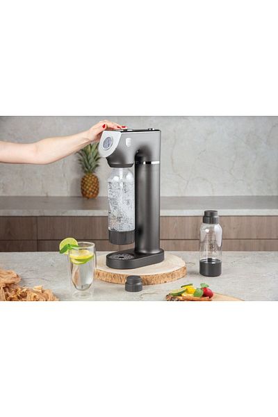 Berlinger Haus Soda Maker | Sparkling Water Maker | 2 Bottles | Anthracite Collection | Standard Co2 Cylinders