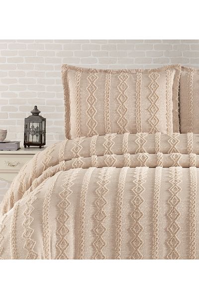 Elvira Home Collection Eh Double 3 Pcs Nordic Bedspread Set-Bed Cover Set-Pike Set Daily Dowry