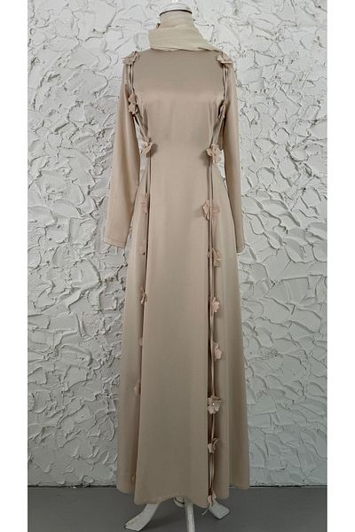 noyacollection Evening Dress with Flowers on Two Sides