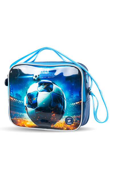 Eazy Kids مجموعة من 5 حقائب مدرسية بعجلات مقاس 16 بوصة - كرة قدم