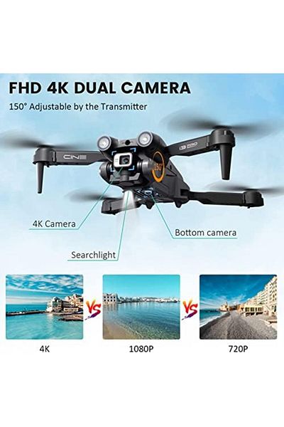 OKYUK OKYUK i3 PRO Drone with 4K Camera, 50 Min. Flight Time, Under 139g, 200 Meters FPV Transmission, Mo