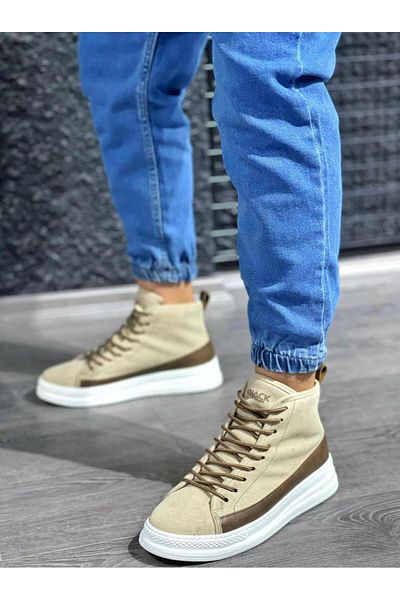 Byshoes Knack High Sole Shoes C-030 Mink Suede