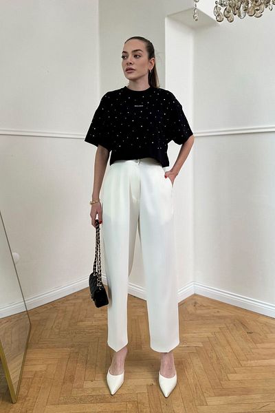 MAGARDE Fabric Carrot Pants