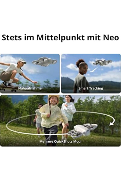 DJI Neo Fly More Combo cu accesorii versatile, mini dronă cu cameră 4K, dronă autozburătoare de 135